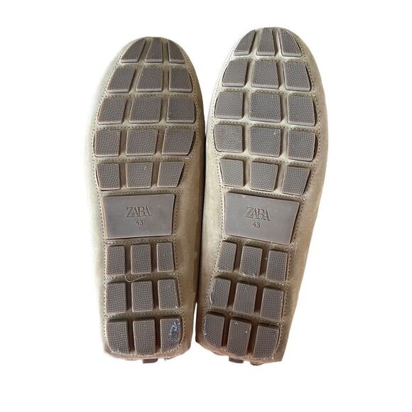 Zara Beige Mens Slip On Moccasin Bow Moc Toe Casual Loafer Shoes Size 43 - Picture 6 of 12